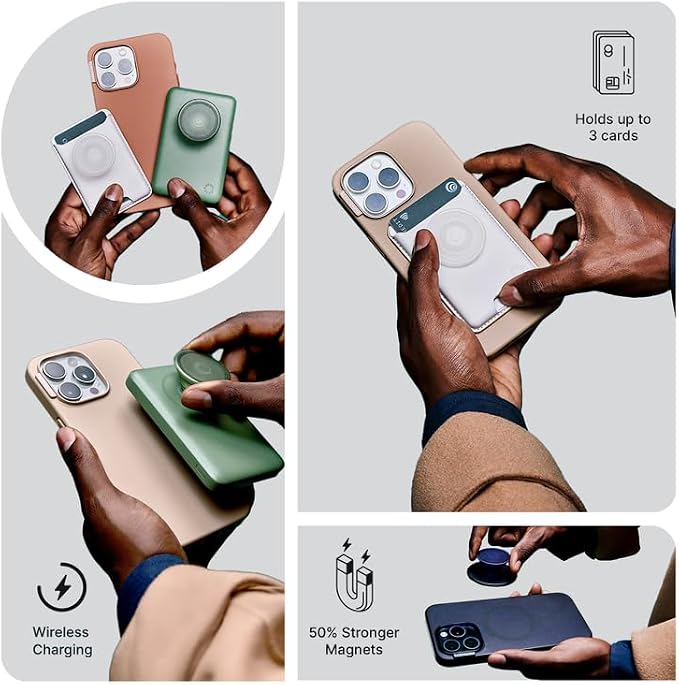 PopSockets iPhone 15 Pro Max Phone Case with MagSafe, Wireless Charging Compatible, Bookish - Spooky Book Club