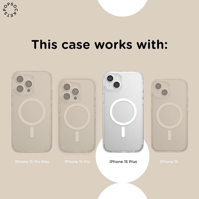 PopSockets iPhone 15 Plus Phone Case with MagSafe, Wireless Charging Compatible, Dragon - The 13